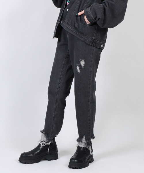 PUNYUS（プニュズ）の「ボーイズデニムパンツ（デニムパンツ・レディース・インディゴブルー/ホワイト/ダークインディゴブルー/ブラック系その他・1/2/4/3）」の3枚目の写真