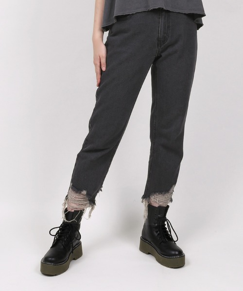 PUNYUS（プニュズ）の「ボーイズデニムパンツ（デニムパンツ・レディース・インディゴブルー/ホワイト/ダークインディゴブルー/ブラック系その他・1/2/4/3）」の7枚目の写真