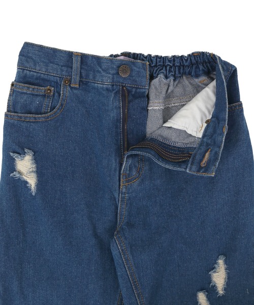 PUNYUS（プニュズ）の「ボーイズデニムパンツ（デニムパンツ・レディース・インディゴブルー/ホワイト/ダークインディゴブルー/ブラック系その他・1/2/4/3）」の12枚目の写真