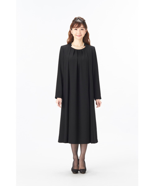 MONOIR(モノワール)の「濃染加工ゆったりサイズワンピース(ワンピース・レディース・ブラック・LL/3L/4L/M/L)」の4枚目の写真