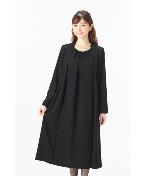 MONOIR(モノワール)の「濃染加工ゆったりサイズワンピース(ワンピース・レディース・ブラック・LL/3L/4L/M/L)」の6枚目の写真