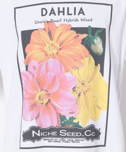 niche.（ニッチ）の「niche.(ニッチ) Flower seeds Tシャツ DAHLIA（Tシャツ/カットソー）」 WEAR