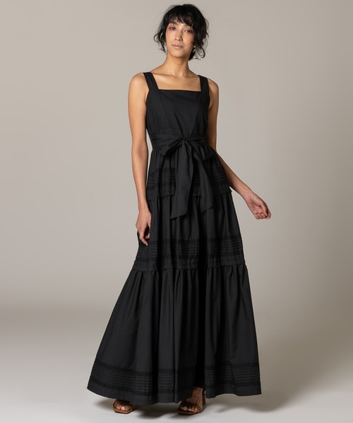 Sov. ソブ　バタフライVネックプリントワンピース　ダブスタ ◇ Sov. ソブ バタフライVネックプリントワンピース ダブスタ