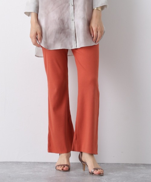 A part by（アパートバイ）の「【WEB限定カラー】Cリブカットフレアパンツ　911240（その他パンツ・レディース・ベージュ/ブラウン/ブルー系その他5/ピンク系その他4/オレンジ系その他5/グリーン系その他4/パープル系その他2・FREE）」の7枚目の写真