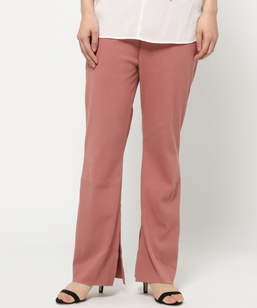 A part by（アパートバイ）の「【WEB限定カラー】Cリブカットフレアパンツ　911240（その他パンツ・レディース・ベージュ/ブラウン/ブルー系その他5/ピンク系その他4/オレンジ系その他5/グリーン系その他4/パープル系その他2・FREE）」の15枚目の写真