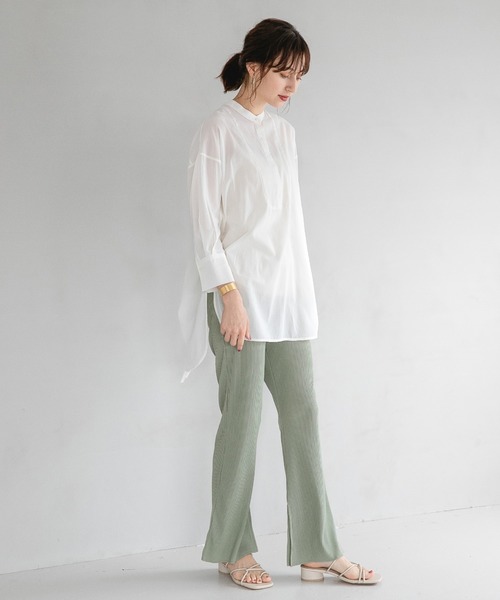 A part by（アパートバイ）の「【WEB限定カラー】Cリブカットフレアパンツ　911240（その他パンツ・レディース・ベージュ/ブラウン/ブルー系その他5/ピンク系その他4/オレンジ系その他5/グリーン系その他4/パープル系その他2・FREE）」の17枚目の写真