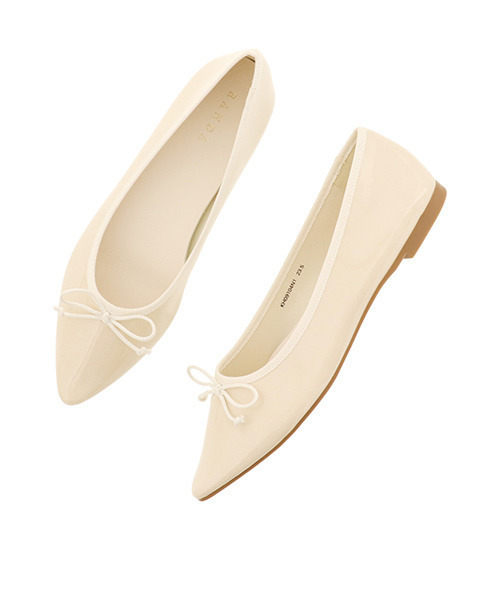 RANDA(ランダ)の「ポインテッドトゥレインバレエシューズ(レインシューズ・レディース・ブラック/レッド/クリーム/ピンクゴールド/パイソン・22/22.5/23/23.5/24/24.5/25/25.5)」の13枚目の写真