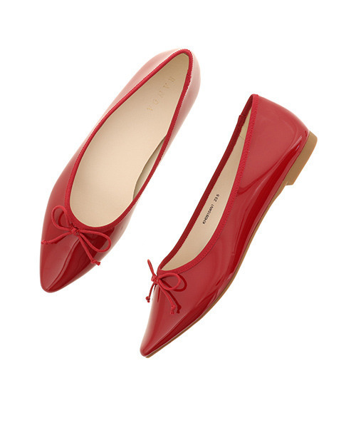 RANDA(ランダ)の「ポインテッドトゥレインバレエシューズ(レインシューズ・レディース・ブラック/レッド/クリーム/ピンクゴールド/パイソン・22/22.5/23/23.5/24/24.5/25/25.5)」の14枚目の写真