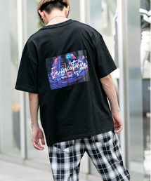 En serio TOKYO | 吸湿速乾機能ボディ/カタカナロゴ&バックフォト/ルーズシルエットTシャツ/【FAST TOWN】(Tシャツ/カットソー)