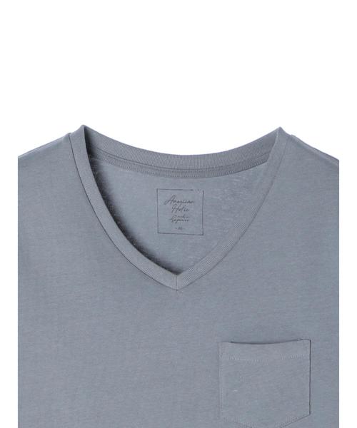 AMERICAN HOLIC（アメリカンホリック）の「ポケット付きVネックカットプルオーバー 〇（Tシャツ/カットソー・レディース・ブラック/ベージュ/オフホワイト/カーキ/サックスブルー/グレー系その他4/ブルー系その他2/ホワイト系その他4・M/L）」の19枚目の写真