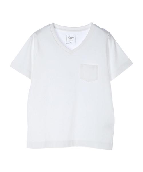 AMERICAN HOLIC（アメリカンホリック）の「ポケット付きVネックカットプルオーバー 〇（Tシャツ/カットソー・レディース・ブラック/ベージュ/オフホワイト/カーキ/サックスブルー/グレー系その他4/ブルー系その他2/ホワイト系その他4・M/L）」の16枚目の写真