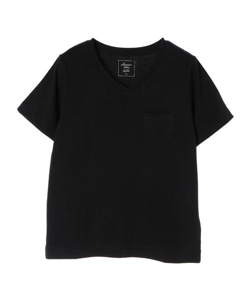 AMERICAN HOLIC（アメリカンホリック）の「ポケット付きVネックカットプルオーバー 〇（Tシャツ/カットソー・レディース・ブラック/ベージュ/オフホワイト/カーキ/サックスブルー/グレー系その他4/ブルー系その他2/ホワイト系その他4・M/L）」の15枚目の写真