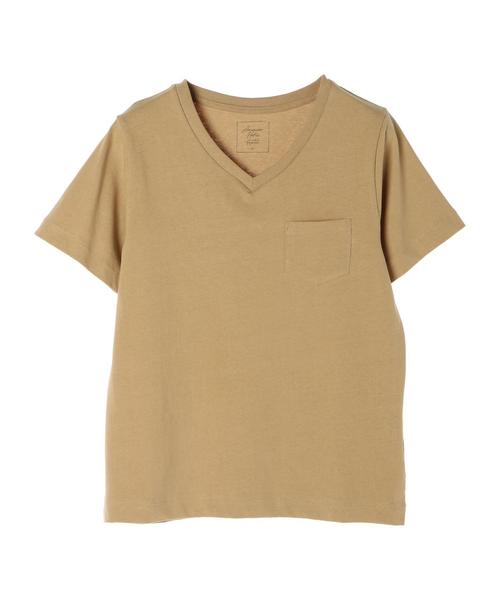 AMERICAN HOLIC（アメリカンホリック）の「ポケット付きVネックカットプルオーバー 〇（Tシャツ/カットソー・レディース・ブラック/ベージュ/オフホワイト/カーキ/サックスブルー/グレー系その他4/ブルー系その他2/ホワイト系その他4・M/L）」の14枚目の写真