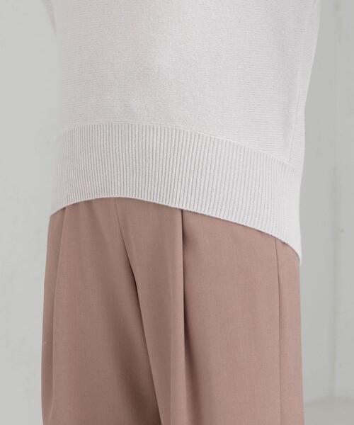 green label relaxing（グリーンレーベルリラクシング）の「D ウール ドルマン Vネック プルオーバー ニット（ニット/セーター・レディース・ライラック/ダークブラウン/ナチュラル/オリーブ・FREE）」の21枚目の写真