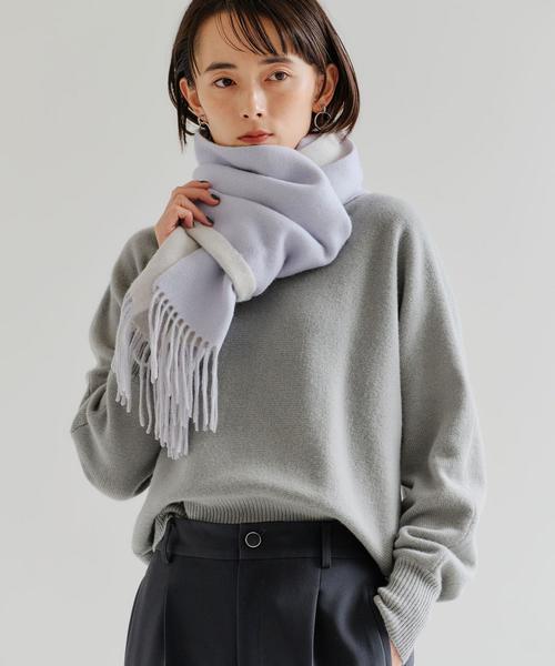 green label relaxing（グリーンレーベルリラクシング）の「D ウール ドルマン Vネック プルオーバー ニット（ニット/セーター・レディース・ライラック/ダークブラウン/ナチュラル/オリーブ・FREE）」の6枚目の写真