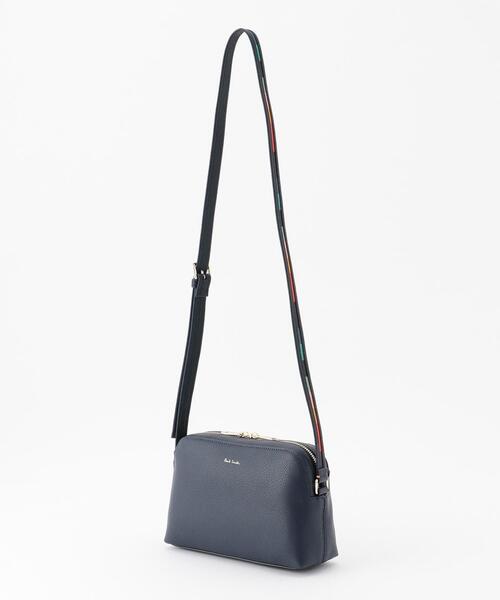 「定価3.9万」インレイドストライプハンドル フラップショルダーバック Paul Smith（ポールスミス）の「インレイドストライプハンドル