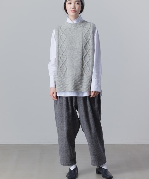 SO（エスオー）の「ウール混 サルエルタックパンツ（その他パンツ・レディース・ブラック/ブラウン・FREE）」の11枚目の写真