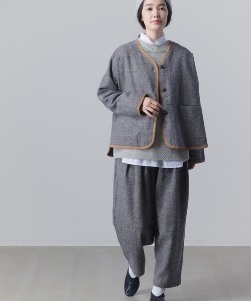 SO（エスオー）の「ウール混 サルエルタックパンツ（その他パンツ・レディース・ブラック/ブラウン・FREE）」の13枚目の写真