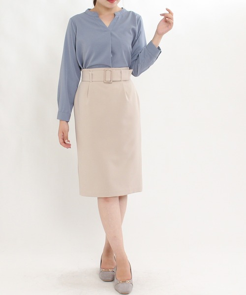 TRUDEA(トルディア)の「とろみスキッパーブラウス(シャツ/ブラウス・レディース・ピンクベージュ/ミント/ベージュ/サックスブルー/ブラウン/ホワイト/ブルー/グレイッシュベージュ/ブラック/ライトグレー/チャコールグレー/グレー・MEDIUM/LARGE)」の22枚目の写真