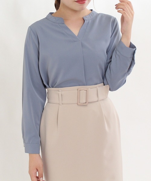 TRUDEA(トルディア)の「とろみスキッパーブラウス(シャツ/ブラウス・レディース・ピンクベージュ/ミント/ベージュ/サックスブルー/ブラウン/ホワイト/ブルー/グレイッシュベージュ/ブラック/ライトグレー/チャコールグレー/グレー・MEDIUM/LARGE)」の19枚目の写真