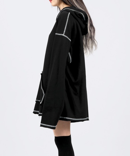 DING（ディング）の「DING/ステッチパーカー（パーカー・レディース・ブラック・FREE）」の7枚目の写真