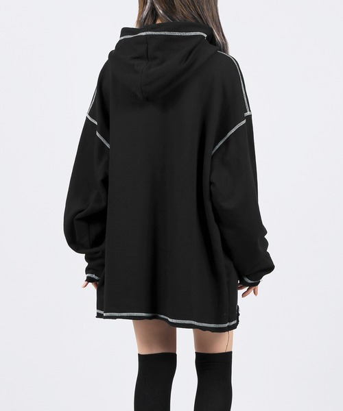 DING（ディング）の「DING/ステッチパーカー（パーカー・レディース・ブラック・FREE）」の12枚目の写真