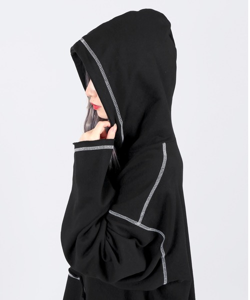 DING（ディング）の「DING/ステッチパーカー（パーカー・レディース・ブラック・FREE）」の3枚目の写真