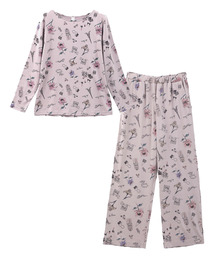 blooming FLORA（ブルーミングフローラ）の「柔らかのびのび  Floral Paris  Tシャツ ロングパンツ セットアップ（ルームウェア/パジャマ・レディース）」