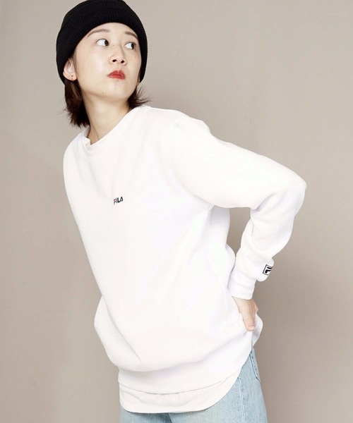 FILA(フィラ)の「【FILA/フィラ】ワンポイントトレーナー/スウェット ワンポイントロゴ刺繍(スウェット・レディース・ホワイト/ブラック/ワイン/ネイビー・MEDIUM/LARGE/X-LARGE)」の20枚目の写真