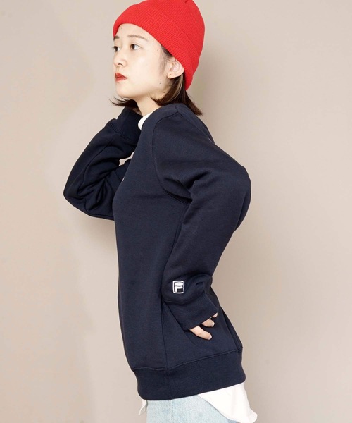 FILA(フィラ)の「【FILA/フィラ】ワンポイントトレーナー/スウェット ワンポイントロゴ刺繍(スウェット・レディース・ホワイト/ブラック/ワイン/ネイビー・MEDIUM/LARGE/X-LARGE)」の10枚目の写真