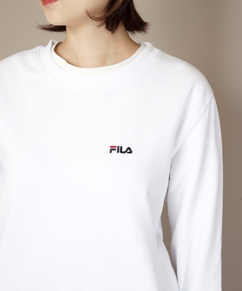 FILA(フィラ)の「【FILA/フィラ】ワンポイントトレーナー/スウェット ワンポイントロゴ刺繍(スウェット・レディース・ホワイト/ブラック/ワイン/ネイビー・MEDIUM/LARGE/X-LARGE)」の16枚目の写真