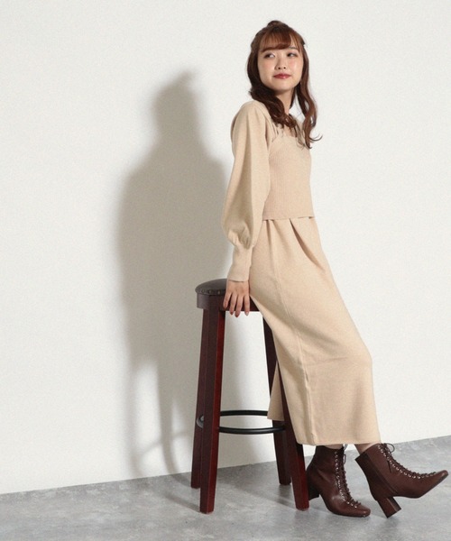 Cheek チーク の ニットビスチェ ワンピースアンサンブル ワンピース Wear