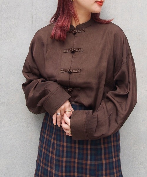 179 Wg イチナナキュウダブルジー の チャイナボタンオーバーシャツ シャツ ブラウス Wear