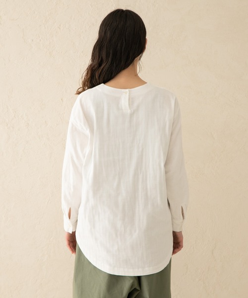 URBAN kagure かぐれ トリプルガーゼチュニックプルオーバー F WHT