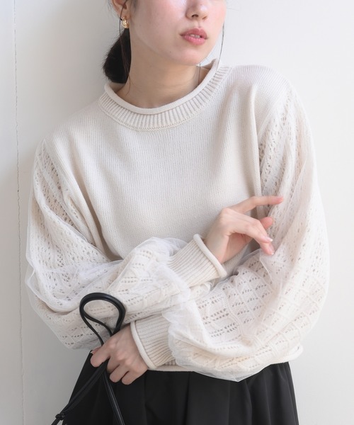 新品 リランドチュール 袖刺繍 ニット プルオーバー 定価16500円 Rirandture - 新品 リランドチュール 袖刺繍 ニット プル