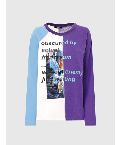 DIESEL（ディーゼル）の「レディース Tシャツ 長袖 プリント クルーネック（Tシャツ/カットソー・レディース・パープル/イエロー・X-SMALL/SMALL/LARGE/MEDIUM）」の10枚目の写真
