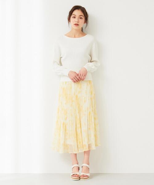 Feroux（フェルゥ）の「【洗える】フェミニンスモッキング ニット（ニット/セーター・レディース・アイボリー系/レッド系/スモーキーグリーン系・1/2）」の14枚目の写真
