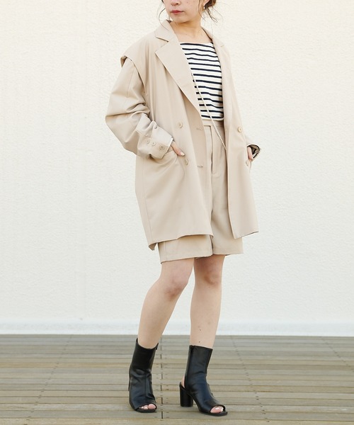 Chico（チコ）の「スラックスハーフパンツ/セットアップ（スラックス・レディース・ブラック/グレー/ライトベージュ・FREE）」の12枚目の写真