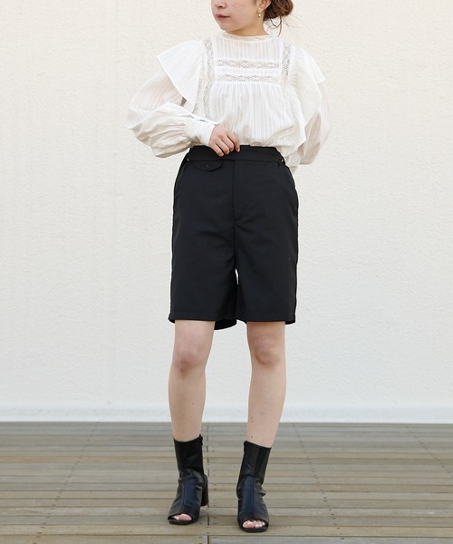 Chico（チコ）の「スラックスハーフパンツ/セットアップ（スラックス・レディース・ブラック/グレー/ライトベージュ・FREE）」の20枚目の写真