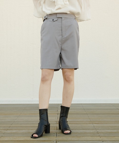 Chico（チコ）の「スラックスハーフパンツ/セットアップ（スラックス・レディース・ブラック/グレー/ライトベージュ・FREE）」の17枚目の写真