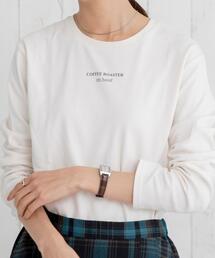coen | スムースプリントロングスリーブTシャツ（プリントT/ロゴT/ロンT）(Tシャツ/カットソー)