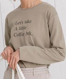 coen | スムースロングスリーブロゴプリントTシャツ(Tシャツ/カットソー)