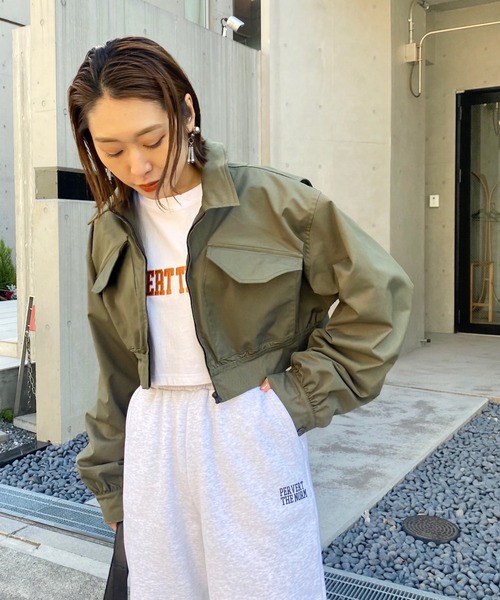 WHO'S WHO gallery（フーズフーギャラリー）の「ミリタリーブルゾン（ブルゾン・レディース・カーキ・FREE）」の11枚目の写真