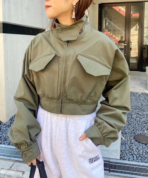 WHO'S WHO gallery（フーズフーギャラリー）の「ミリタリーブルゾン（ブルゾン・レディース・カーキ・FREE）」の12枚目の写真