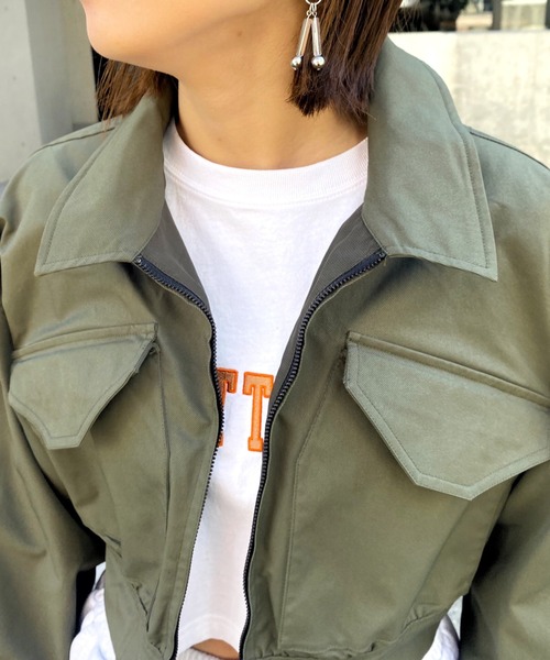 WHO'S WHO gallery（フーズフーギャラリー）の「ミリタリーブルゾン（ブルゾン・レディース・カーキ・FREE）」の13枚目の写真