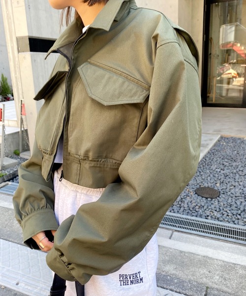 WHO'S WHO gallery（フーズフーギャラリー）の「ミリタリーブルゾン（ブルゾン・レディース・カーキ・FREE）」の18枚目の写真