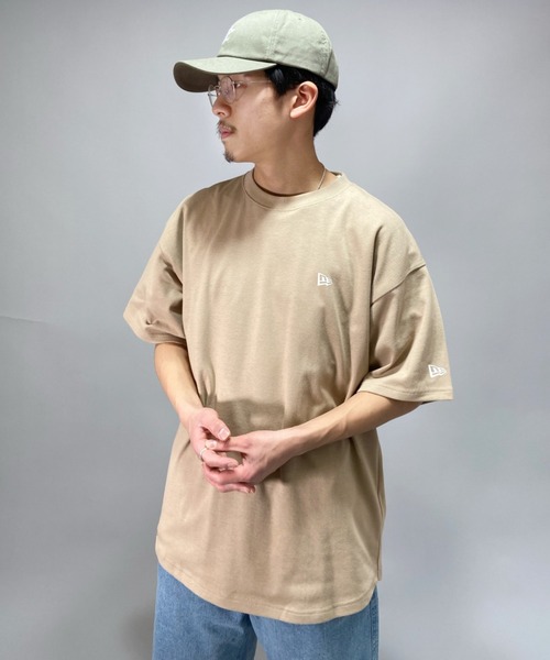 NEW ERA(ニューエラ)の「NEWERA/ニューエラ ビックシルエット バックロゴプリントTシャツ 12830029(Tシャツ/カットソー・メンズ・ベージュ・M/L/XL)」の5枚目の写真