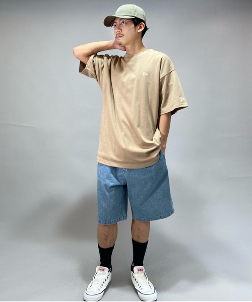 NEW ERA(ニューエラ)の「NEWERA/ニューエラ ビックシルエット バックロゴプリントTシャツ 12830029(Tシャツ/カットソー・メンズ・ベージュ・M/L/XL)」の11枚目の写真
