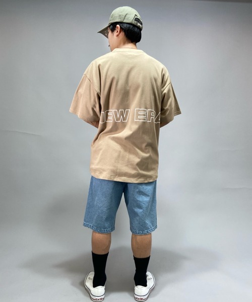 NEW ERA(ニューエラ)の「NEWERA/ニューエラ ビックシルエット バックロゴプリントTシャツ 12830029(Tシャツ/カットソー・メンズ・ベージュ・M/L/XL)」の15枚目の写真