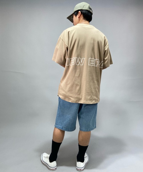 NEW ERA(ニューエラ)の「NEWERA/ニューエラ ビックシルエット バックロゴプリントTシャツ 12830029(Tシャツ/カットソー・メンズ・ベージュ・M/L/XL)」の16枚目の写真